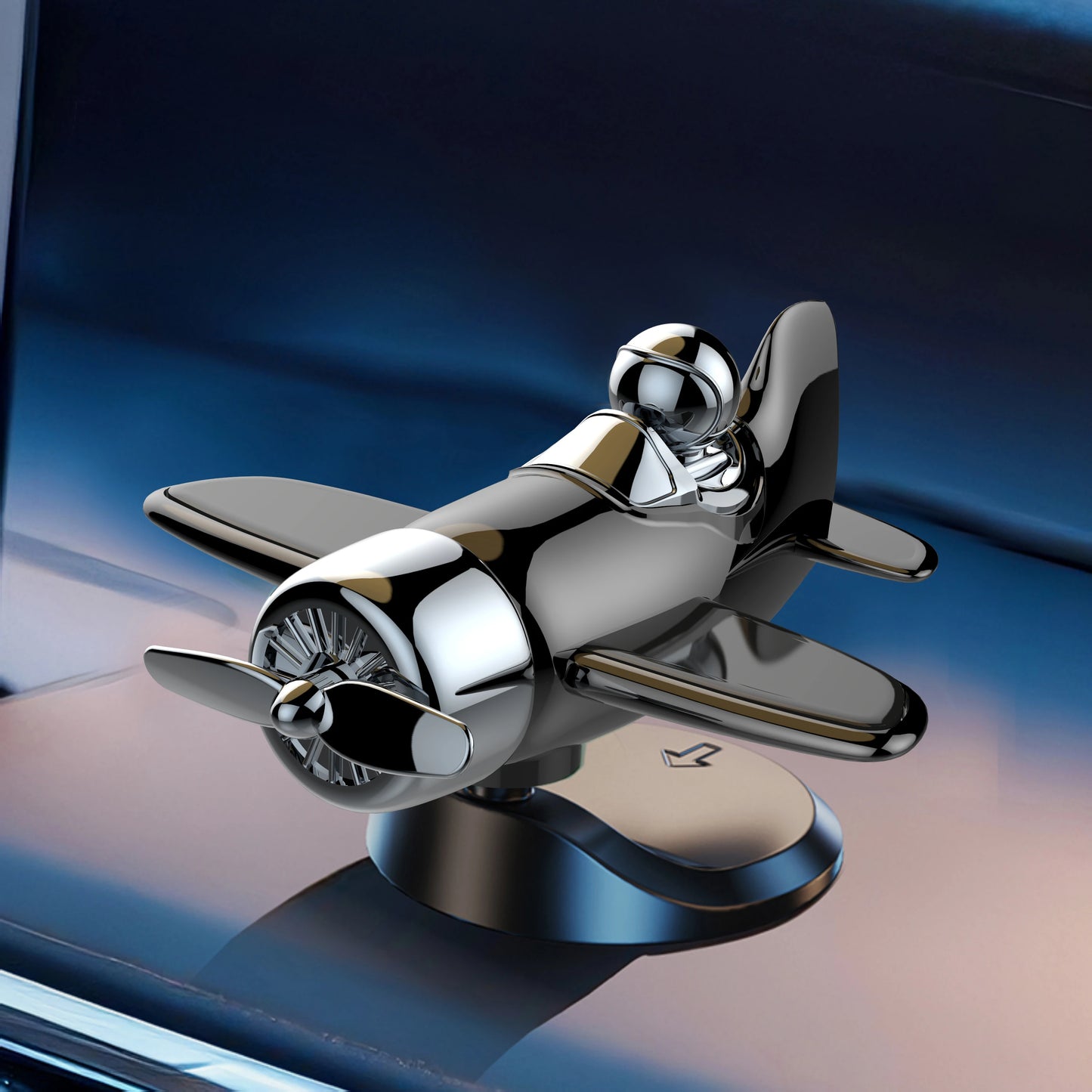 Automobile solar powered rotating small airplane car mounted ornaments, central control dashboard decoration, interior supplies
