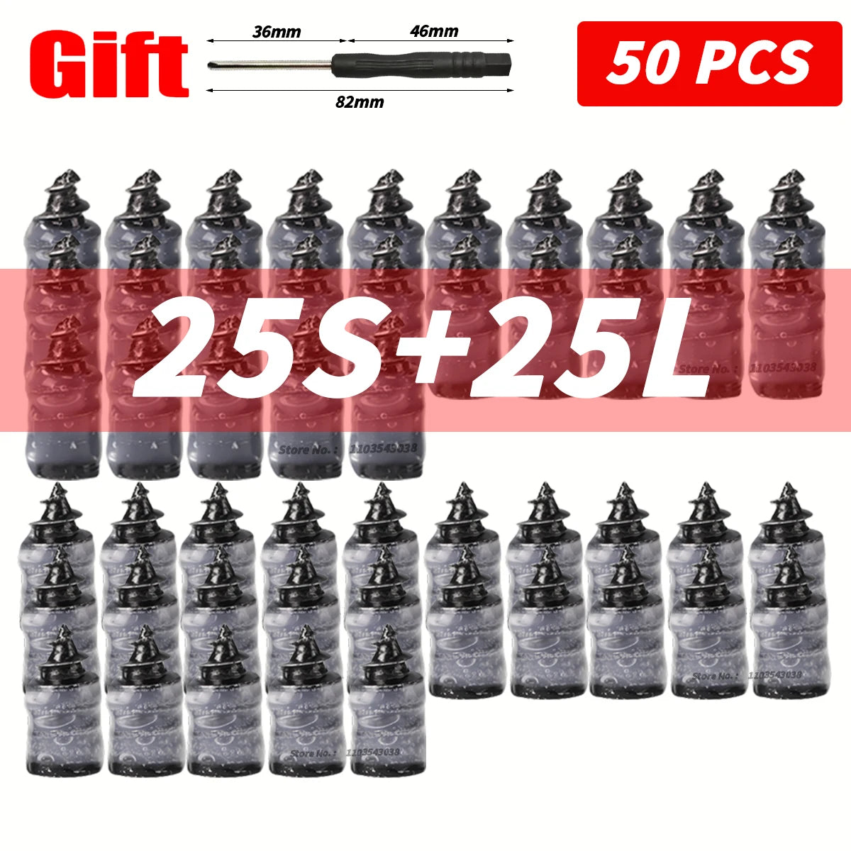 Universal Tire Repair Rubber Plugs – 100pcs Tyre Puncture Repair Kit