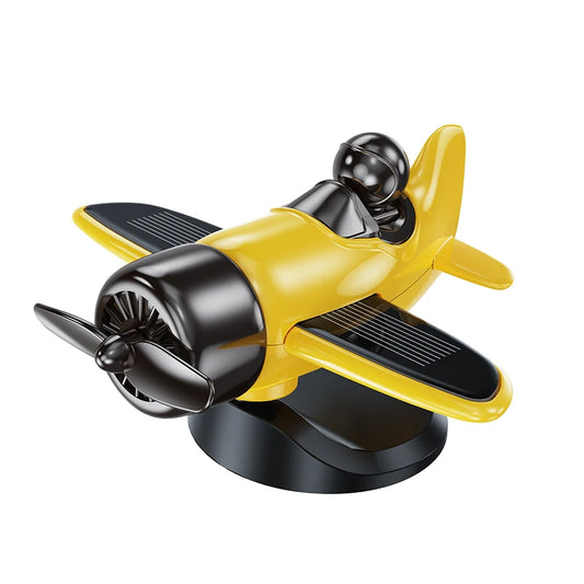 Automobile solar powered rotating small airplane car mounted ornaments, central control dashboard decoration, interior supplies