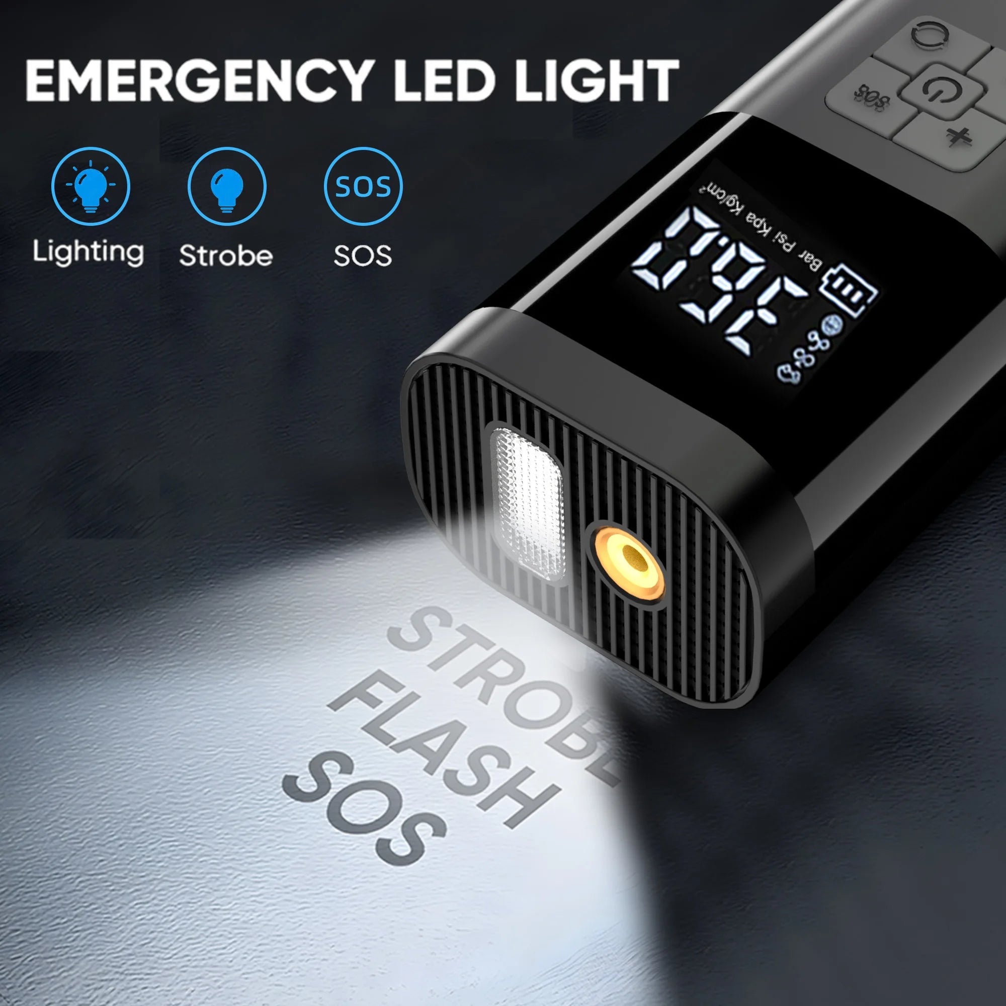 Cordless 150 PSI Portable Tire Inflator with Digital Gauge