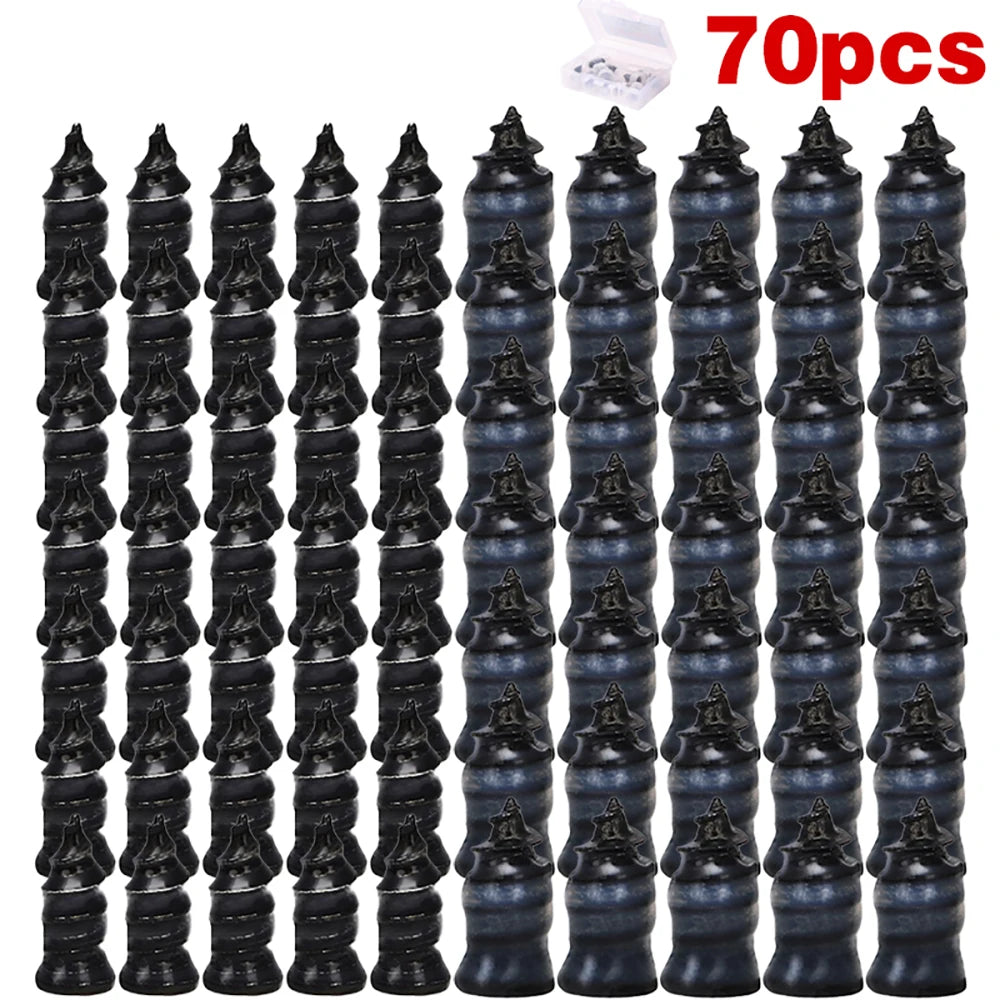 Universal Tubeless Tire Repair Screw Kit – 10/20/30/70pcs Puncture Tool Set